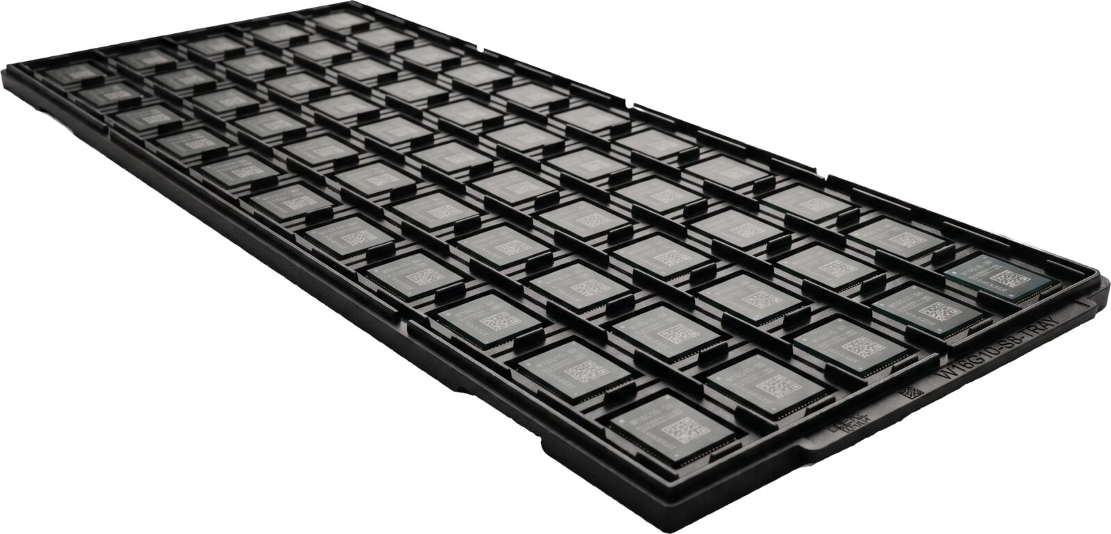 MPPO LP ESD TGF30 JEDEC tray on a white background